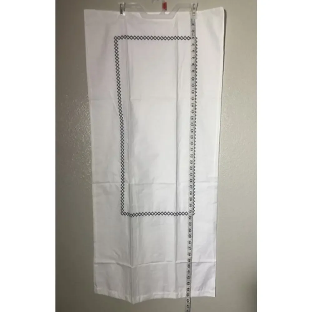 Embroidered oversized King Pillowcase 53X115cm 2pcs White By Rivolta Please READ